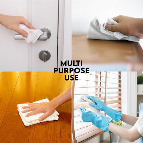 Corporate Hills White 250-Pack Cotton Terry Cleaning Cloths 12x12 Inches
