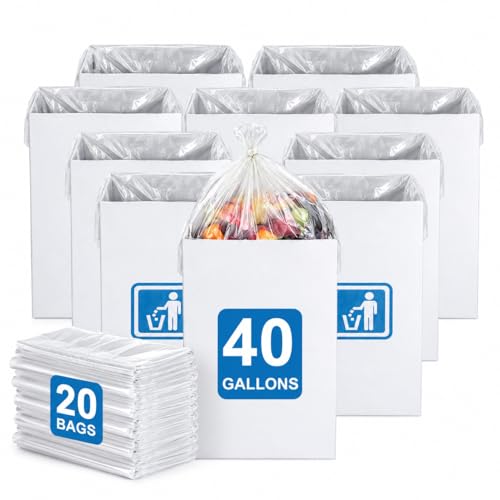 40-Gallon Cardboard Pop-Up Trash Cans Pack of 10 with Liners for Events & Parties
