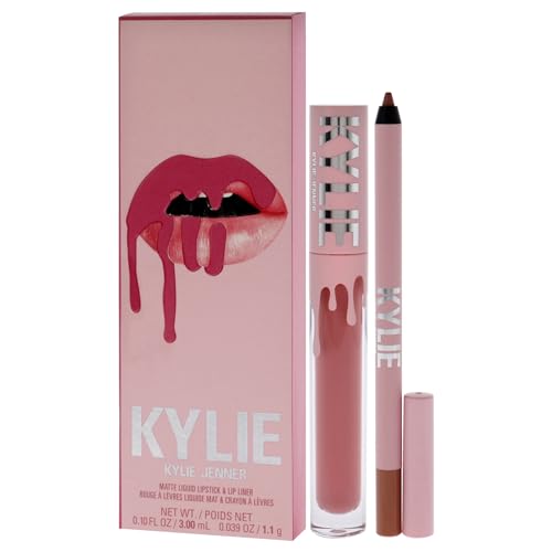 Matte Lip Kit - 808 Kylie by Kylie Cosmetics for Women - 2 Pc 0.10oz Matte Liquid Lipstick, 0.039oz Lip Liner