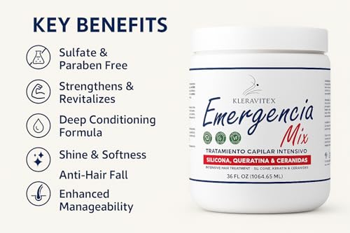 Kleravitex Emergencia Mix Intensive Hair Mask 36 OZ - Deep Repair & Shine - Variation of THIS listing