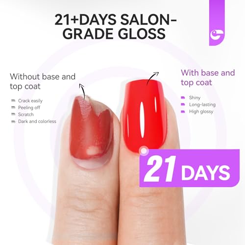 Gelike ec Base & Top Coat Nail Gel Set 2x100ml HEMA-Free Salon Refill Duo