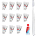 Disposable Dental Kit Bundle - 48 Count Travel Size Toothbrush & Toothpaste - Clear Frosted Sachet