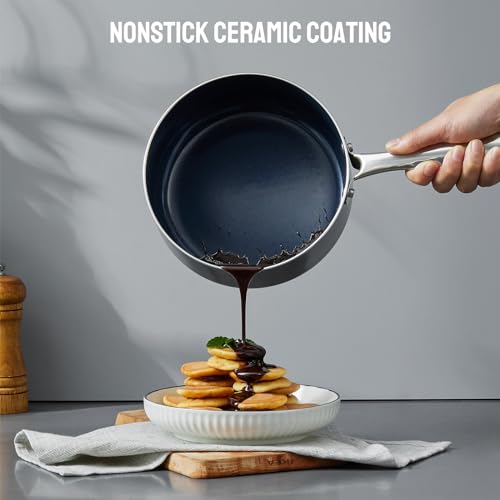 Nonstick Induction Stock Pot Set with Lids - 6-Piece Kitchen Cookware