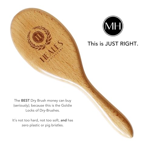 Lymphatic Drainage Dry Body Brush with Natural Bristles & FSC Beechwood