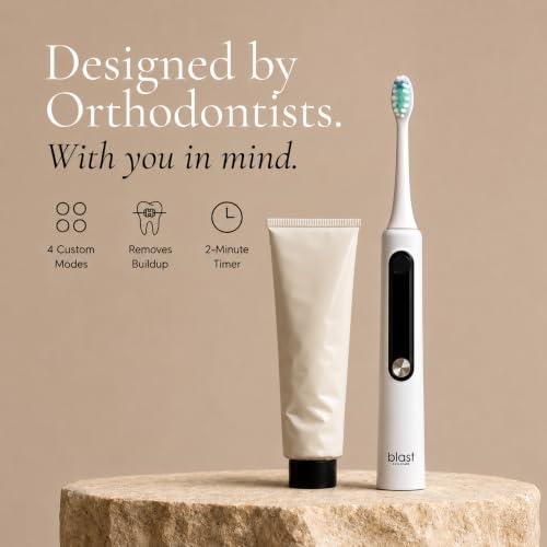 Blast Smile Care Orthodontic Electric Toothbrush for Braces – 4 Modes, 2-Min Timer