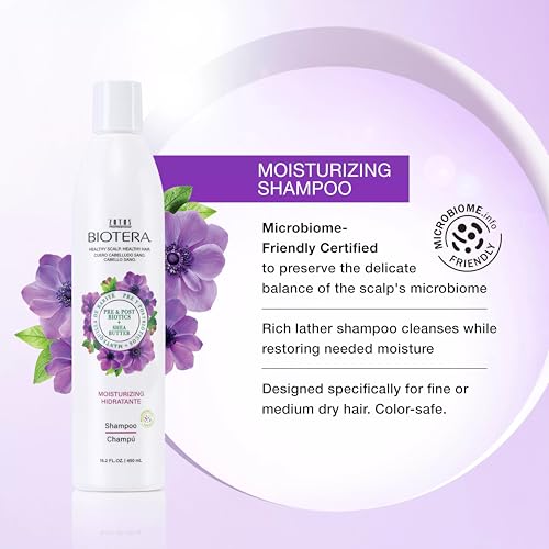 Biotera Moisturizing Shampoo for Dry, Fine Hair - 32 Fl Oz Vegan Hydrating Hair Care