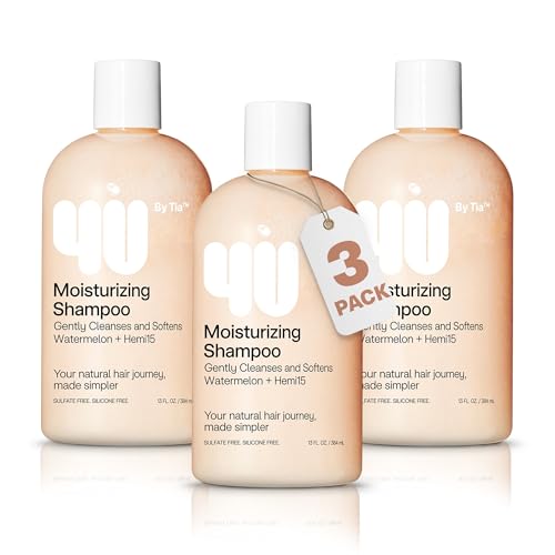 4U by Tia Sulfate-Free Moisturizing Curly Hair Shampoo, 3 Pack / 13 Fl Oz