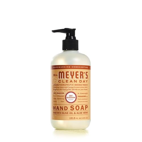 Mrs. MEYER'S Clean Day Liquid Hand Soap 6 Pack Variety Pack, Clementine, Basil, Lavender, Rain Water, Oat Blossom, Lemon Verbena, 12.5 OZ Each, 1 CT