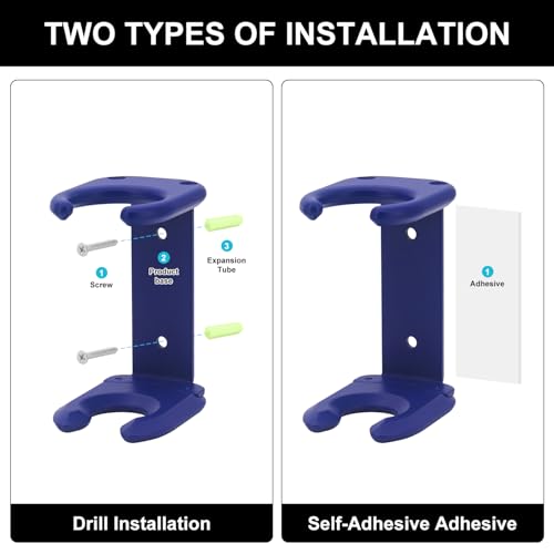 Wall Mount Organizer Compatible with Dyson Supersonic r¢â Hair Drye, Metal Storage Holder Compatible with Dyson Supersonic r for Bathroom Bedroom Hair Salon Barbershop (Blue)