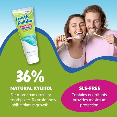 Fluoride-Free Sensitive Toothpaste 6-Pack with Xylitol - Unflavored 4oz