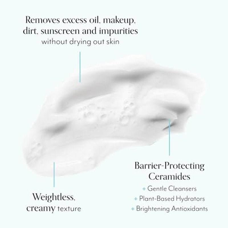 Bliss One & Done Daily Cream Facial Cleanser With Ceramides - Moisturizing Face Wash For Dry Skin - Cleanses & Removes Makeup in 1 Step- Clean, Vegan, Cruelty-Free, 6 Fl Oz