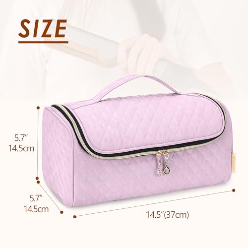 Yarwo Travel Carrying Case Compatible with Dyson Hair Airstrait Straightener and Attachments, Portable Storage Bag for Flat Curling Iron and Hair Tools Accessories, Pink (Patent Pending)
