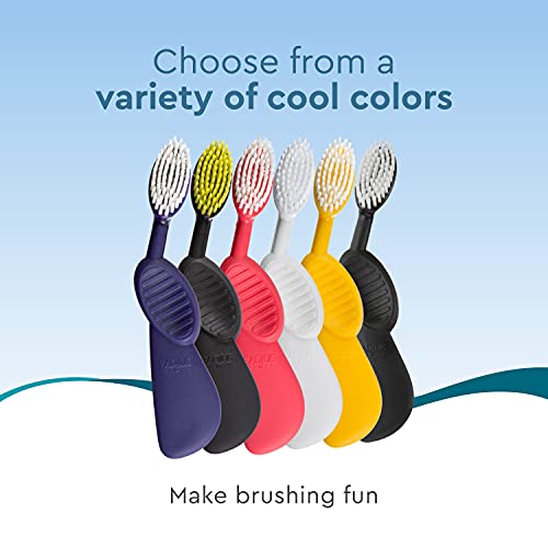 Left Hand Purple Watermelon Mint Flex Toothbrush Set - Soft Bristles, ADA Accepted, BPA Free, Pack of 3