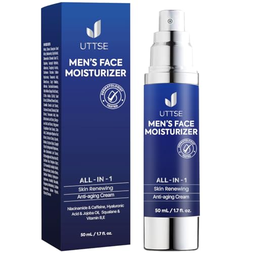 6-in-1 Men’s Face Cream with Collagen, Hyaluronic Acid & Vitamins - 1.7 oz - Dark Spots & Eye Bags Treatment