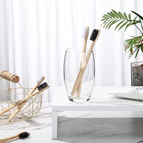 Bamboo Toothbrushes Bulk Pack - 200 Soft Charcoal Toothbrushes for Travel & Home
