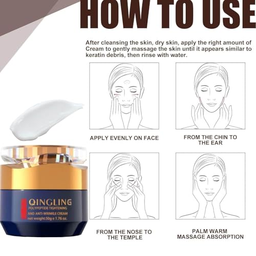 Qingling Face Cream 2 Pack - Wrinkle Removal, Tightening & Moisturizer for Face, Neck & Eye Area