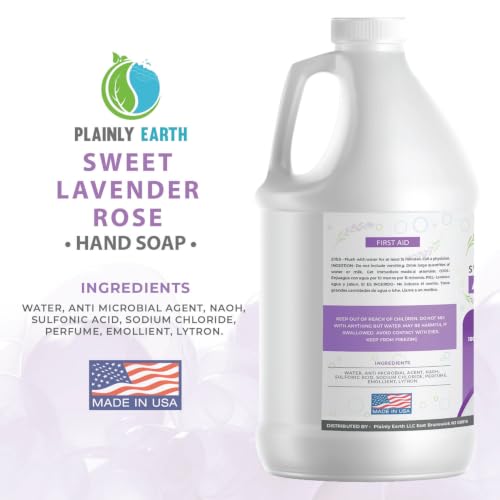 Deep Cleansing Hand Soap Refill Pack of 6 - Sweet Lavender Scent - Gentle Moisturizing Liquid Hand Soap for Kitchen & Bathroom
