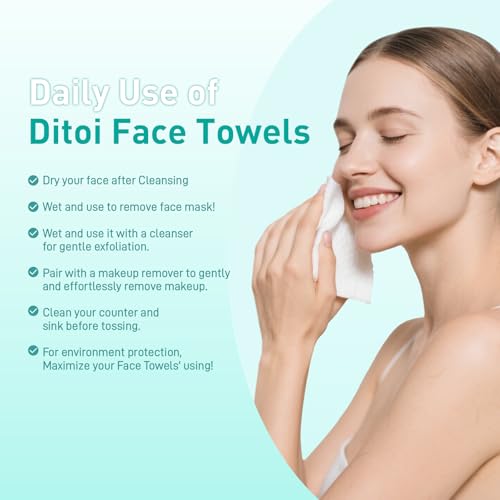 Disposable Face Towels XXL Pack of 6 - Ultra-Soft, Eco-Friendly, 50 Count Each
