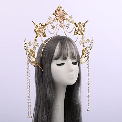 Gold Halo Crown Headband for Women - Goddess Costume Accessory