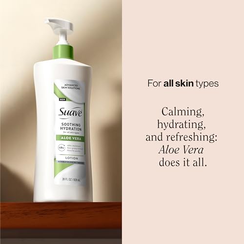 Suave Hydrating Hand & Body Lotion with Aloe Vera - 28 fl oz, 4 Pack