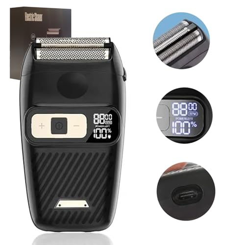 Foil Shaver Electric Razor for Men Electric Foil Shavers for Men Portable Travel Waterproof Wet Dry LED Display Cordless Beard Trimmer 3 Adjustable Speeds Long Battery Rechargeable IPX6