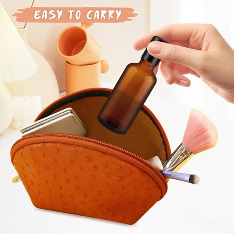 12 Pcs 50ml/1.7oz Amber Glass Essential Oil Bottles with Stainless Steel Roller Ball Refillable Roll-on Bottles Leak-proof Containers for Lotion Deodorant Massage Oil Perfume