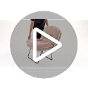 DUMOS Comfy Saucer Floor Chair – Small Foldable PU Leather Lounge