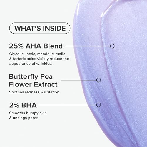 Paula's Choice Skin Perfecting 25% AHA + 2% BHA Face Exfoliant Peel, Facial Exfoliant Peel Rinse Off Treatment, All Skin Types, Fragrance-Free, 1 Oz