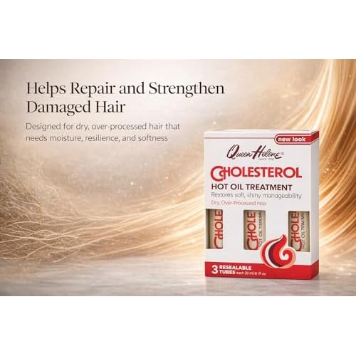 Queen Helene Cholesterol Hot Oil Treatment in Resealable Tubes, 3-1 fl oz (29.57 ml) tubes