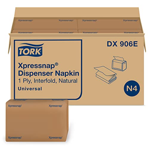 Refill for Tork Xpressnap Natural Dispenser Napkin N4 - 12 Packs of 500, 1-Ply