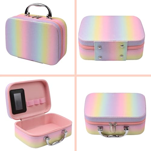 All In One Makeup Set with Rainbow Cosmetic Case - Makeup Gift Set for Women & Girls