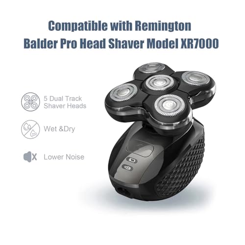 1Pack Shaver Replacement Head Compatible with Remington Balder Pro Head Shaver ModelSPR-XR7000,with 2 Sweeping Brush