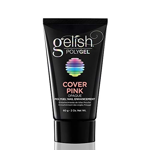 Gelish PolyGel Hybrid Nail Tips - Cover Pink, Strong, Lightweight, Odor-Free, 2 oz
