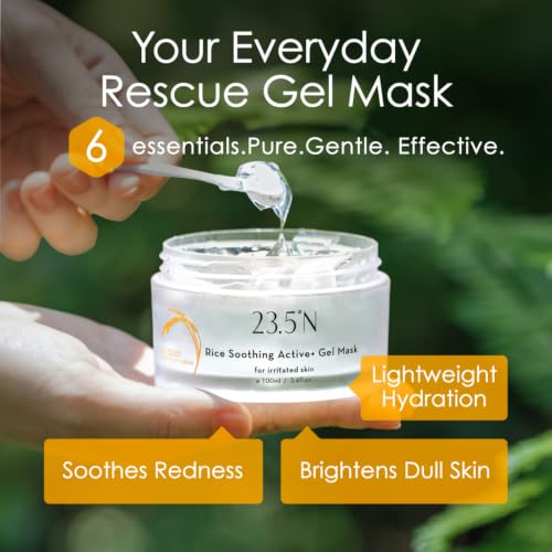 Rice Soothing Active+ Gel Mask 3.4 Fl Oz - Brightening & Hydrating Jelly Mask
