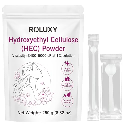 Hydroxyethyl Cellulose HEC Powder 250g - Clear Water-Soluble Thickener for Gels & Lotions