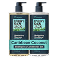 Every Man Jack Shampoo & Conditioner Set for Men - Caribbean Coconut 2 Pack