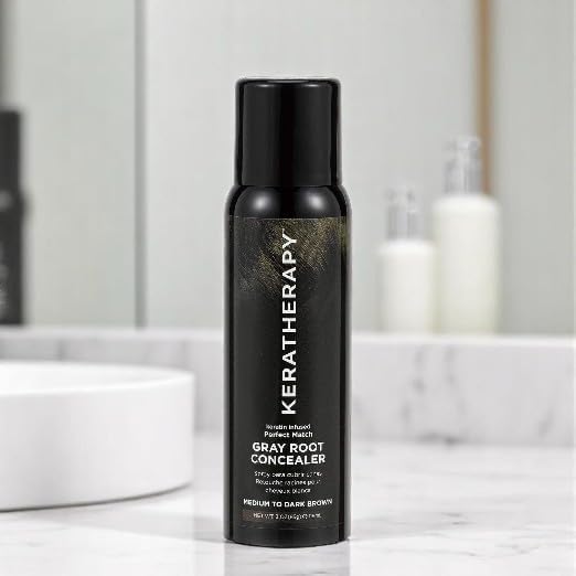 Dark Brown Root Concealer Spray - Gray Hair Touch Up & Cover Up