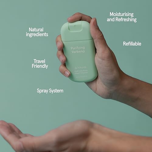 HAAN Hydrating Hand Cleansing Sprays with Aloe Vera - Hydrating Cleansers for Fresh Hands - Moisturizes and Refreshes - Travel Size - 5 pc