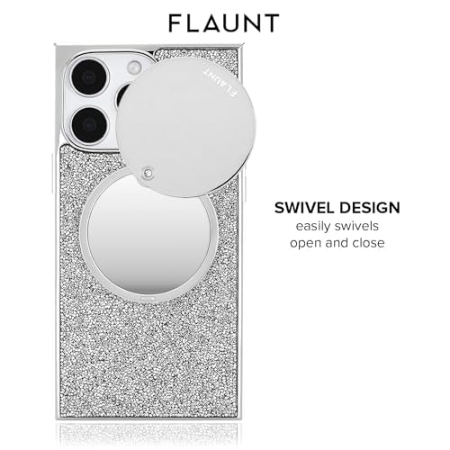 Flaunt MagSafe Compact Makeup Mirror - Magnetic Mirror with Slim Covered Design - Travel Accessory