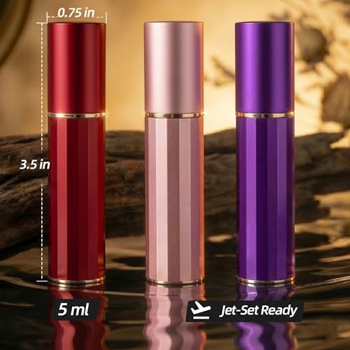 Refillable Perfume Atomizer Set - Leak-Proof Travel Spray with 3 Colors