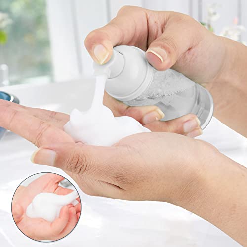 30 Pack Travel Foam Pump Bottles 2oz Clear Refillable Dispensers - Leakproof