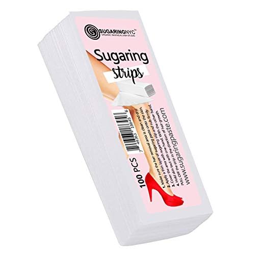 Sugaring Paste for Legs Bondage technique + kit of 100 Sugaring Nylon Strips & Healing Lotion