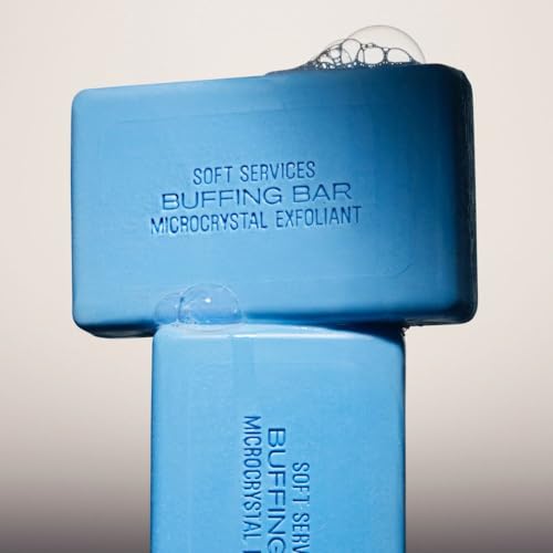 SOFT.SERVICESS Buffing Bar Microcrystal Exfoliating Body Bar for KP and Ingrown Hair (2 pack, 7.5 oz)