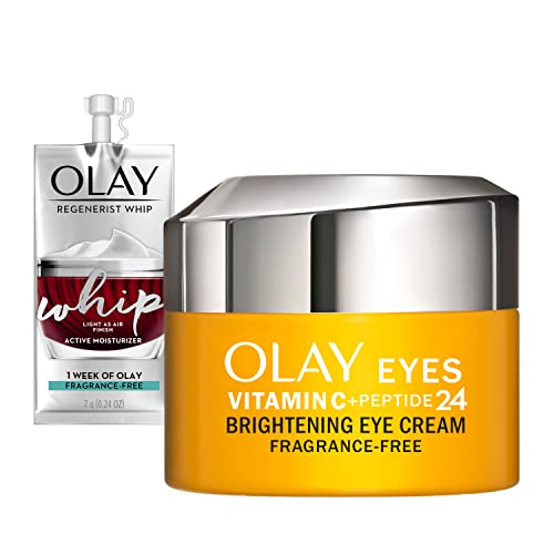 Vitamin C & Peptide Eye Cream Set - Fragrance-Free 0.5 oz Travel & Trial Size Gift