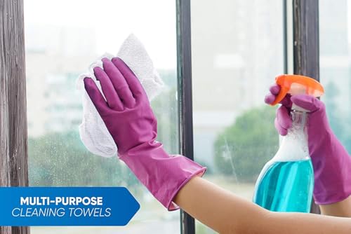 Corporate Hills White 250-Pack Cotton Terry Cleaning Cloths 12x12 Inches