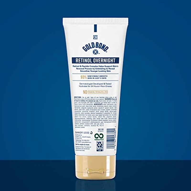Gold Bond Age Renew Neck & Chest Firming Age Renew Cream, 2 oz. & Age Renew Retinol Overnight Body & Face Lotion, with Retinol & Peptide Complex, 7 oz. & Age Renew Crepe Corrector Body Lotion, 8 oz.