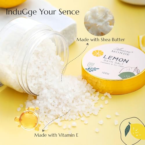 ArioseMonde Lemon Gift Basket for Women - Spa Self Care Kit, 8pcs