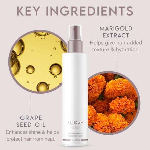 Heat Protection Spray for Hair - Nourishing Detangler & Humidity Control, 8 Fl Oz