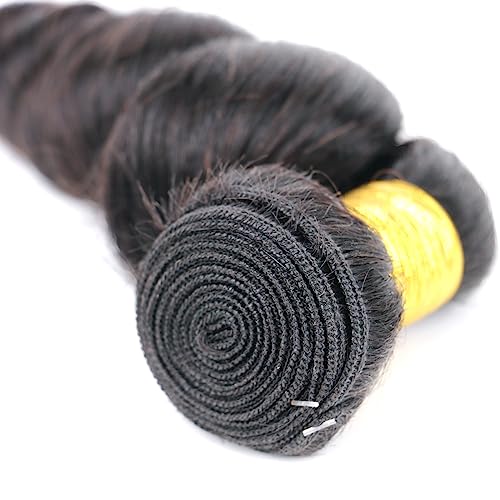 Brazilian Virgin Loose Wave Hair Extensions - 12 Inch Short Human Hair Bundles
