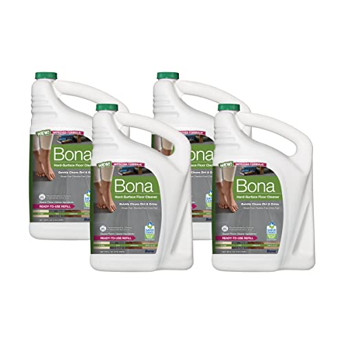 Bona Hard Surface Floor Cleaner Refill - 4 Gallons, Eco-Friendly, Residue-Free